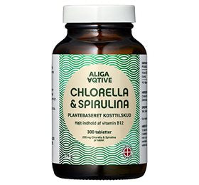 Detaljeret produktbillede af ALIGA AQTIVE Chlorella & Spirulina 300 tab. på tilbud