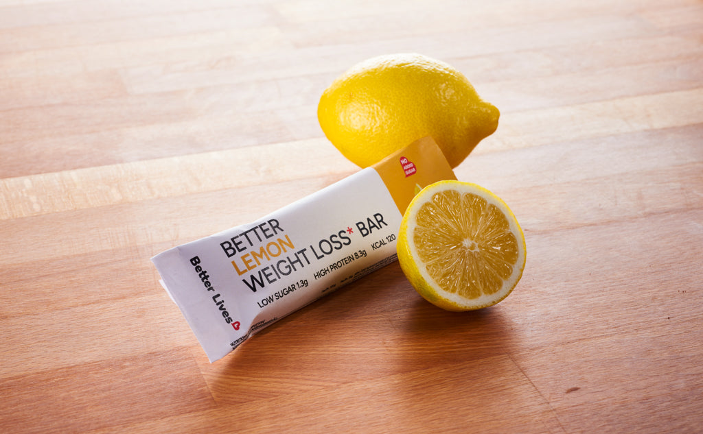 Detaljeret produktbillede af Betterlives Protein weight loss bar Crunchy Lemon på tilbud