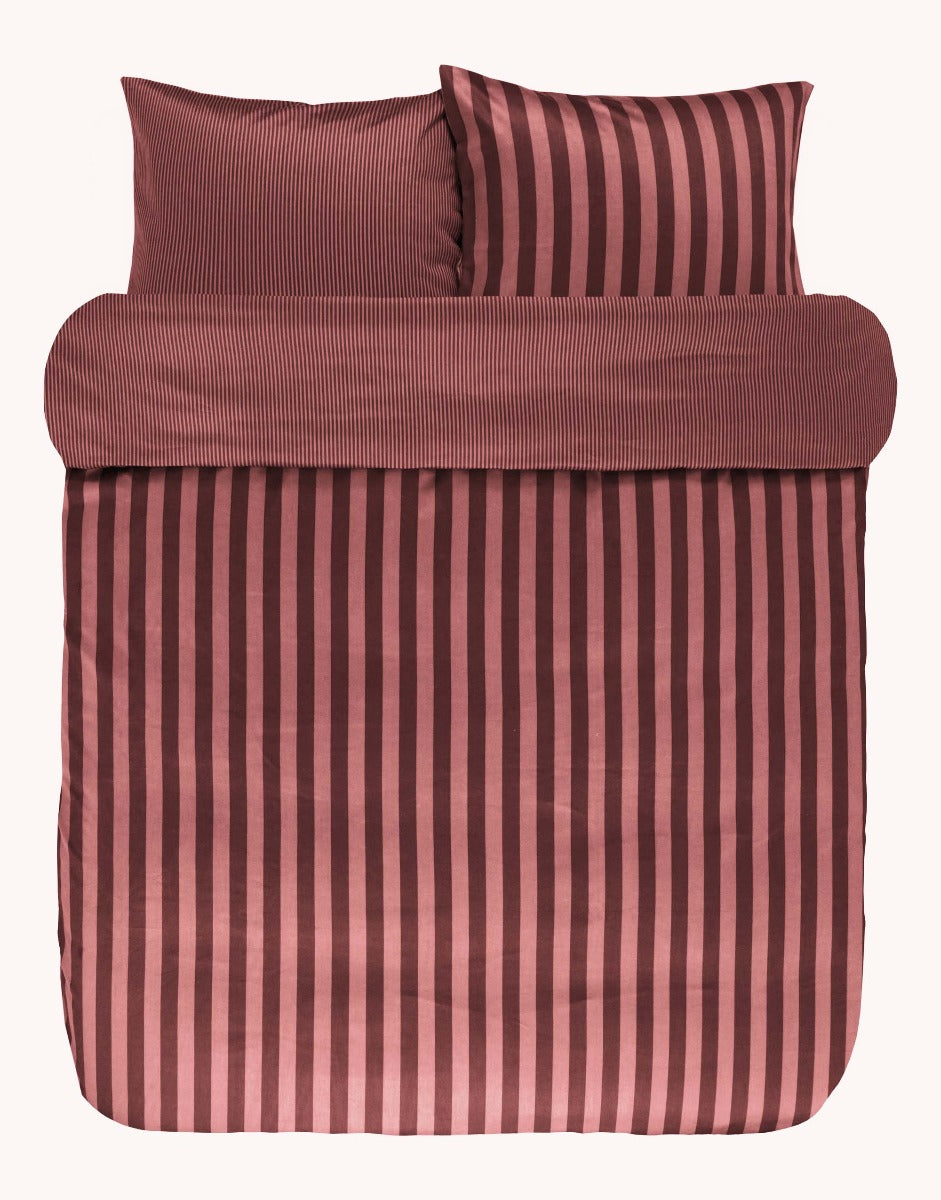 Produktbillede af Marc O Polo Sengetøj Classic Stripe Warm Earth-140 x 220 + 60 x 63 på tilbud i høj kvalitet