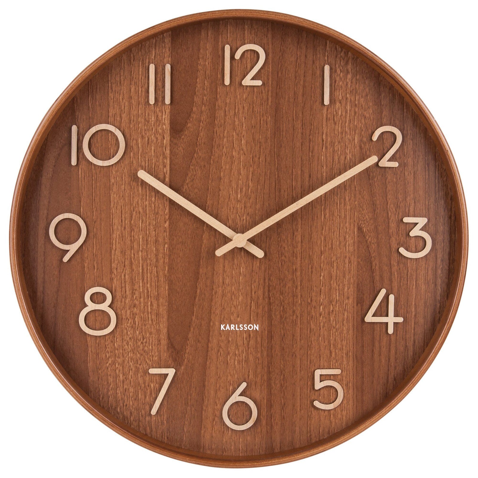 Karlsson Karlsson Pure vægur 60 cm, dark wood – close-up (Vægur)