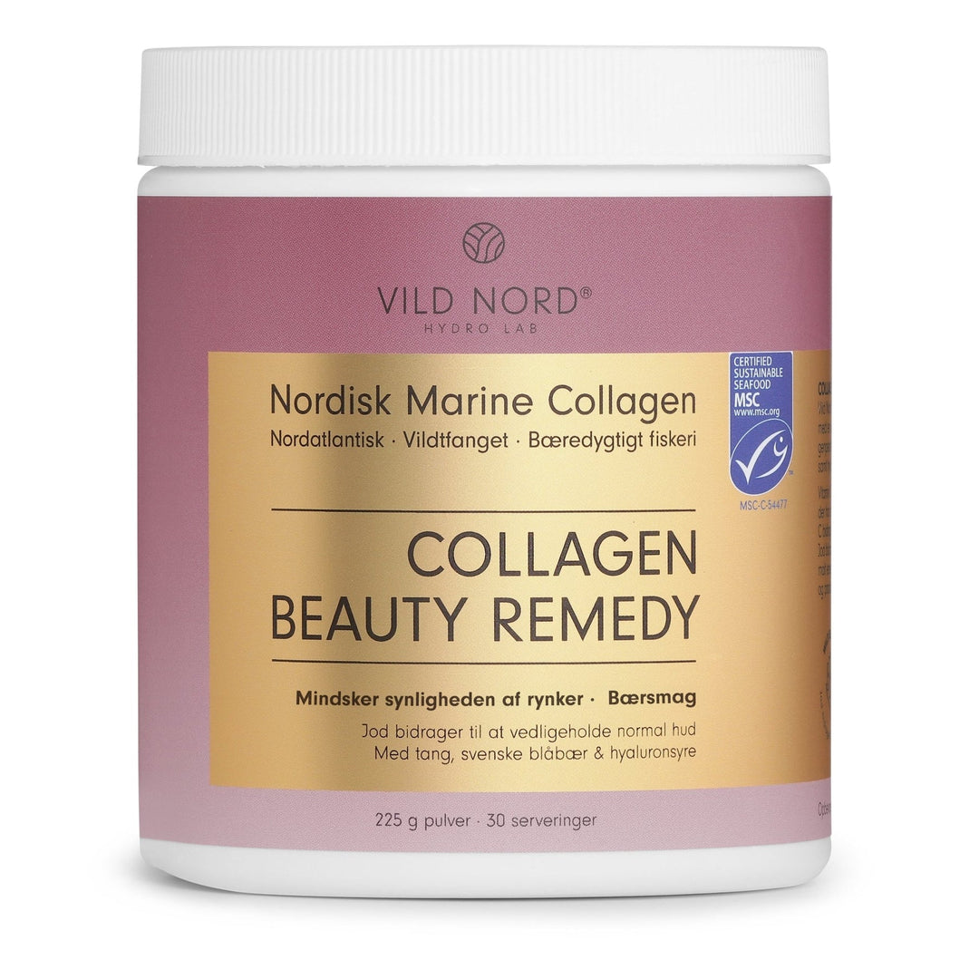 Detaljeret produktbillede af Vild Nord Beauty Remedy Collagen 225g 4 for 1198,- på tilbud