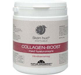 Detaljeret produktbillede af ND Collagen Boost m. hindbær 350 g på tilbud