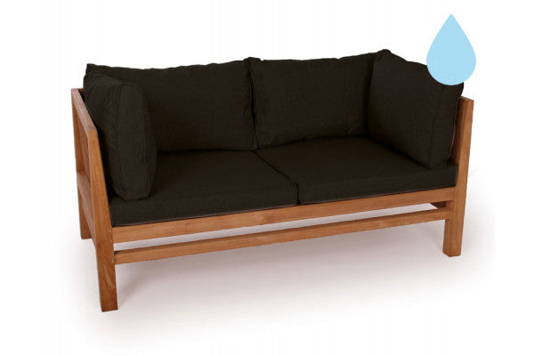 Produktbillede af Colorado Teak Sofa 2 pers. Sort Vandafvisende på tilbud i høj kvalitet