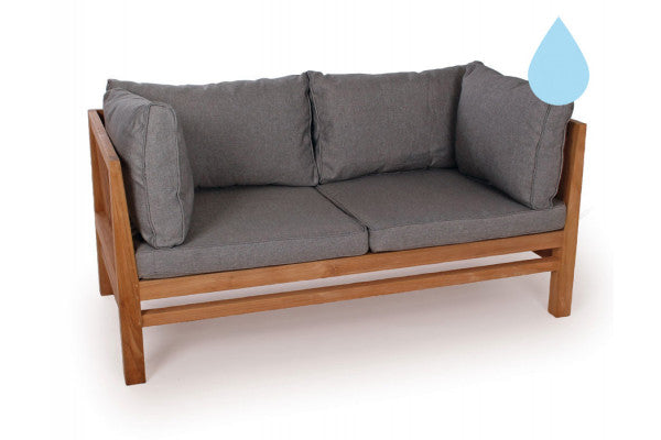 Produktbillede af Colorado Teak Sofa 2 pers. Grå Vandafvisende på tilbud i høj kvalitet
