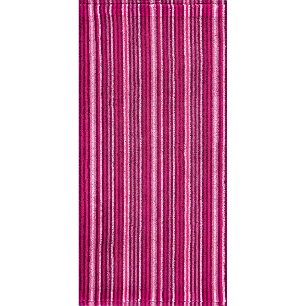 Produktbillede af Combi Stripes lilla-Badehåndklæde 70 x 140 cm på tilbud i høj kvalitet