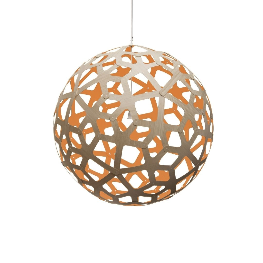 Produktbillede af Coral Ø100 Pendel Bamboo / Orange David Trubridge i premium kvalitet