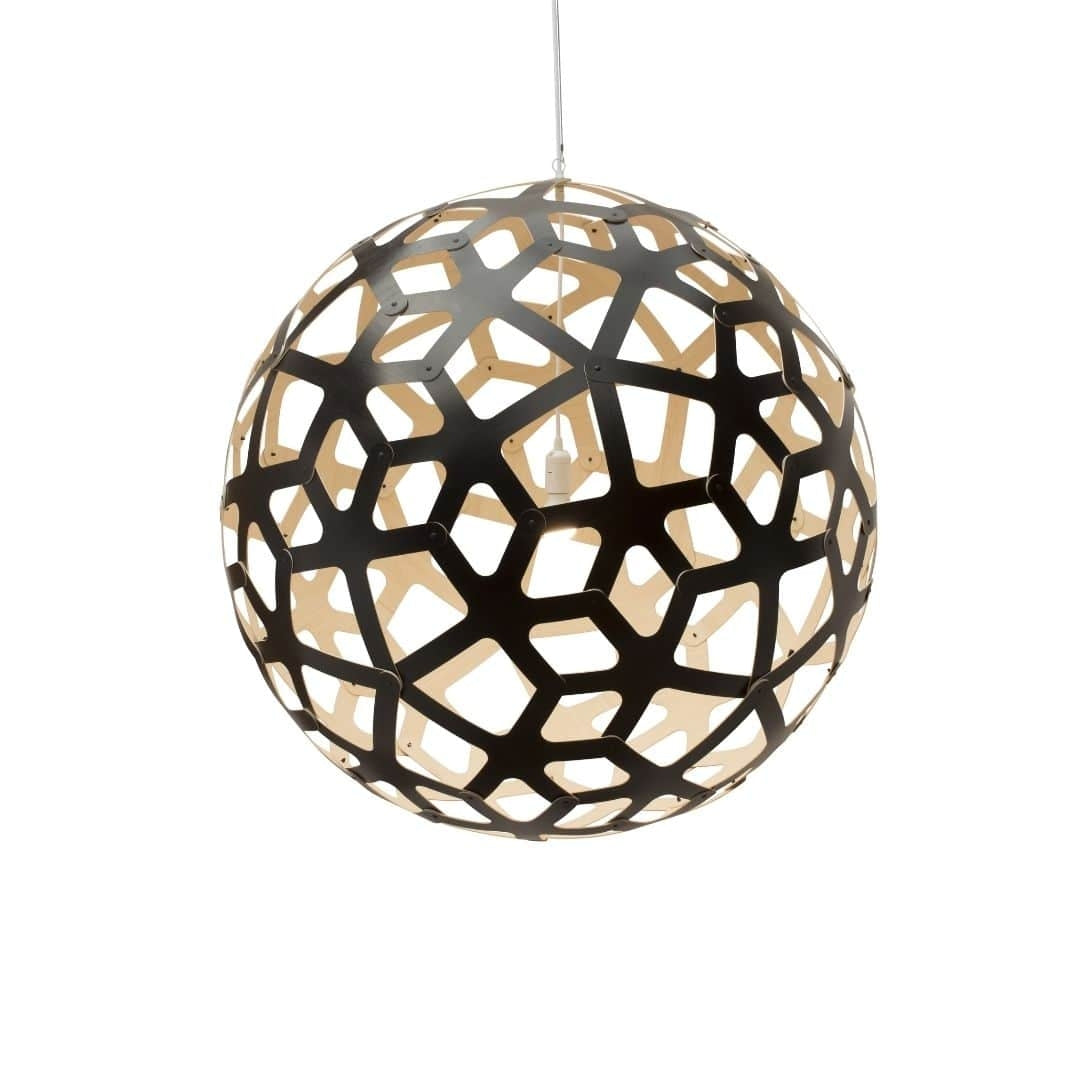Coral Ø100 Pendel Sort / Bamboo David Trubridge