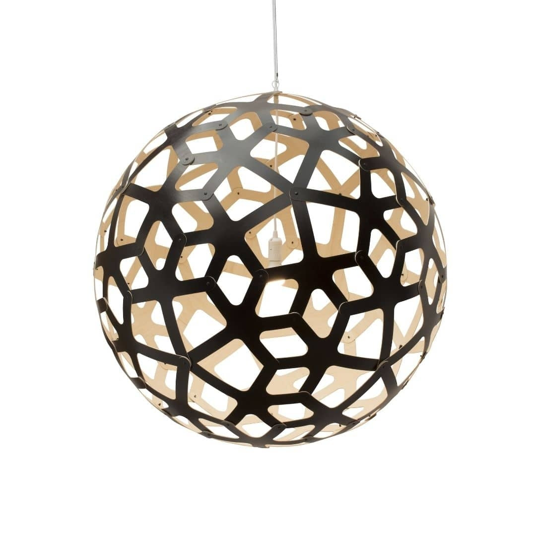 Coral Ø120 Pendel Sort / Bamboo David Trubridge
