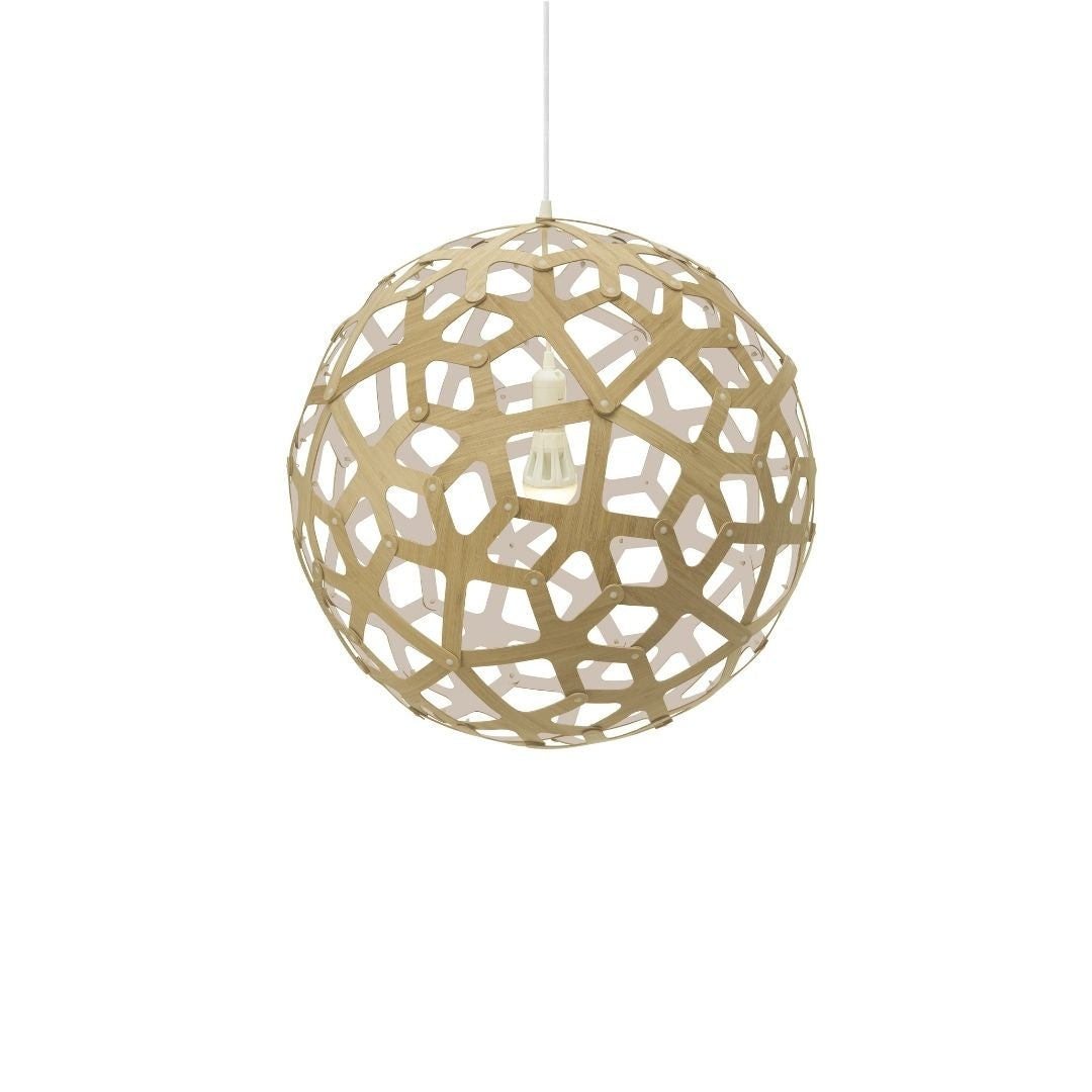 Produktbillede af Coral Ø60 Pendel Bamboo / Hvid David Trubridge i premium kvalitet
