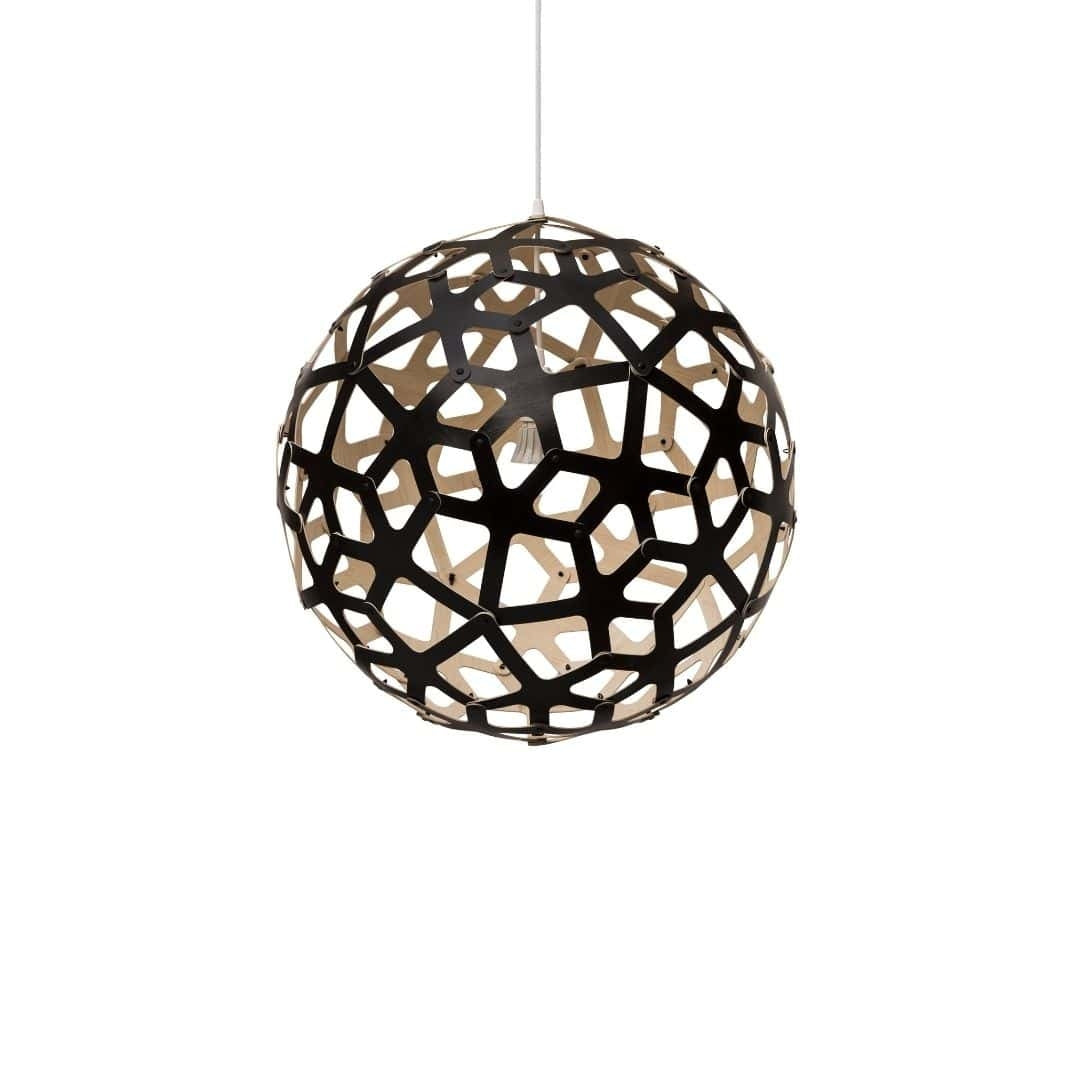 Coral Ø60 Pendel Sort / Bamboo David Trubridge