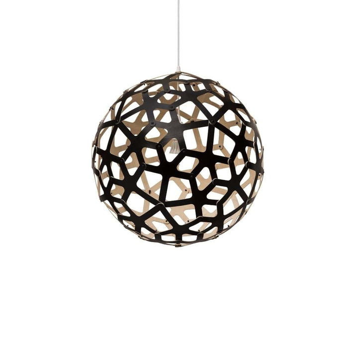 Coral Ø60 Pendel Sort / Bamboo David Trubridge
