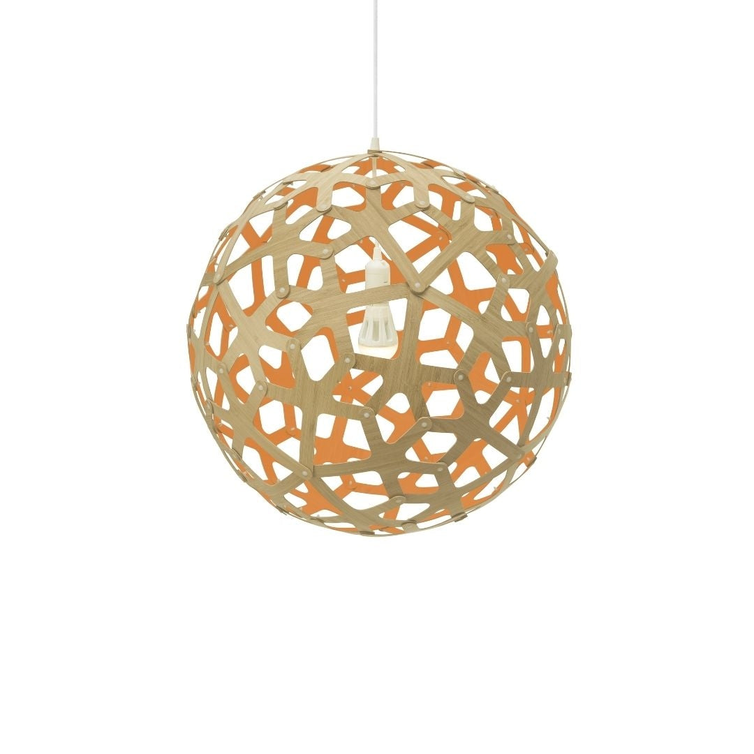 Coral Ø80 Pendel Bamboo / Orange David Trubridge