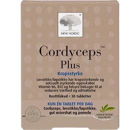Detaljeret produktbillede af New Nordic Cordyceps Plus 30 tabl. på tilbud