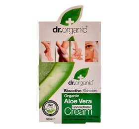 Detaljeret produktbillede af Dr. Organic Cream Aloe Vera 50ml. på tilbud