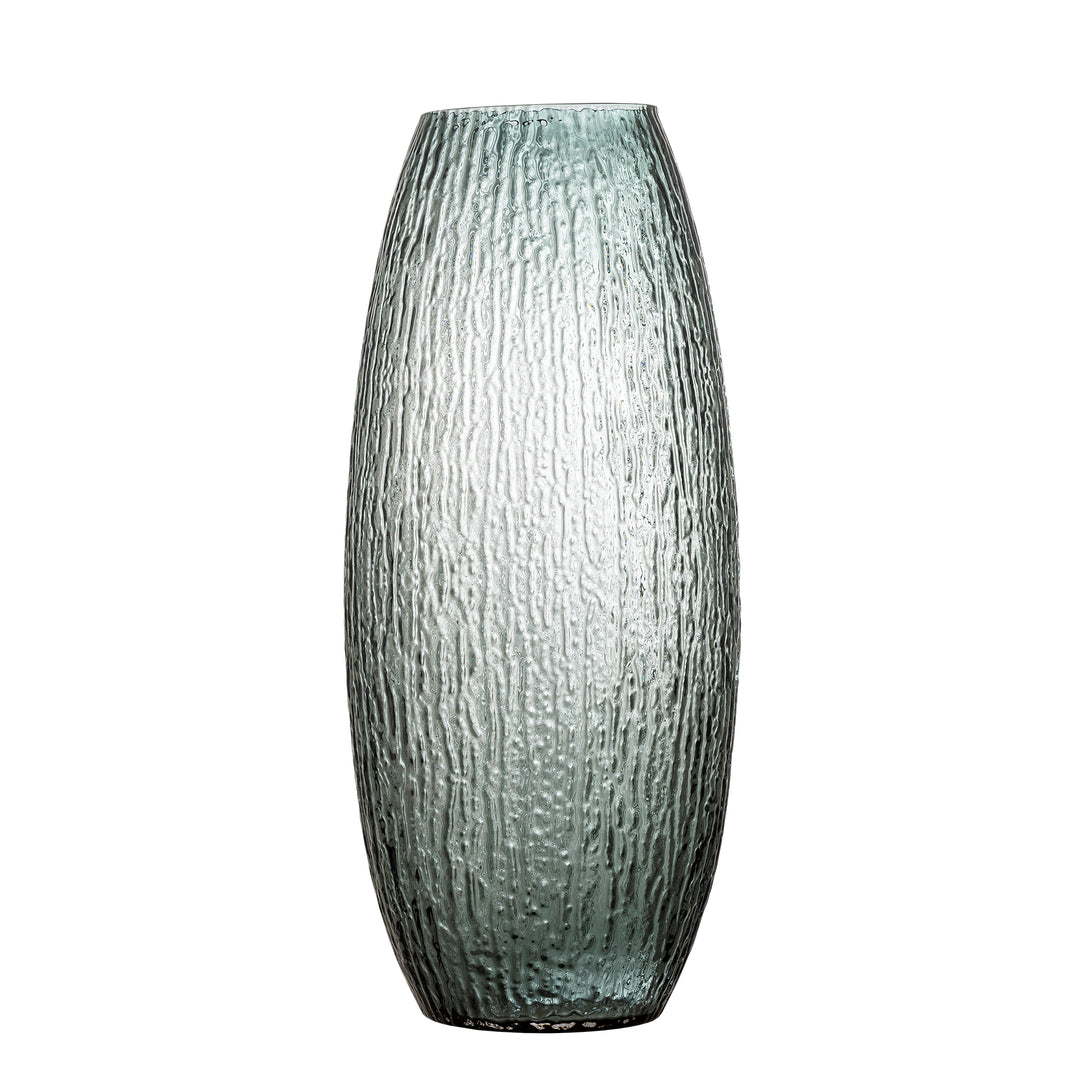 Produktbillede af BLOOMINGVILLE Brock vase grå glas D22xH50 i premium kvalitet