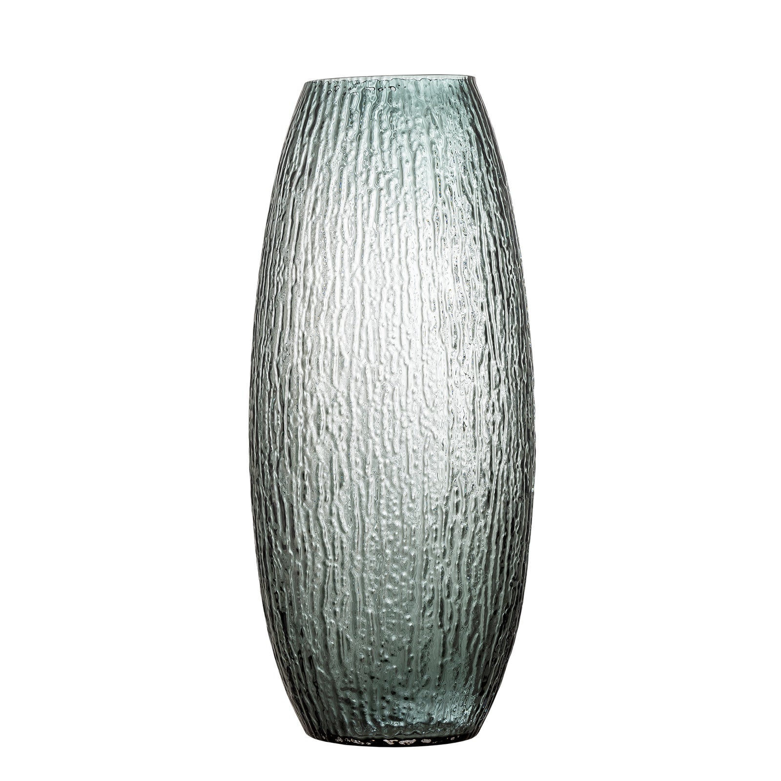 Produktbillede af BLOOMINGVILLE Brock vase grå glas D22xH50 i premium kvalitet