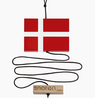 Produktbillede af Snoren Startsæt Dansk træflag og velkommen klods med sort snor i premium kvalitet