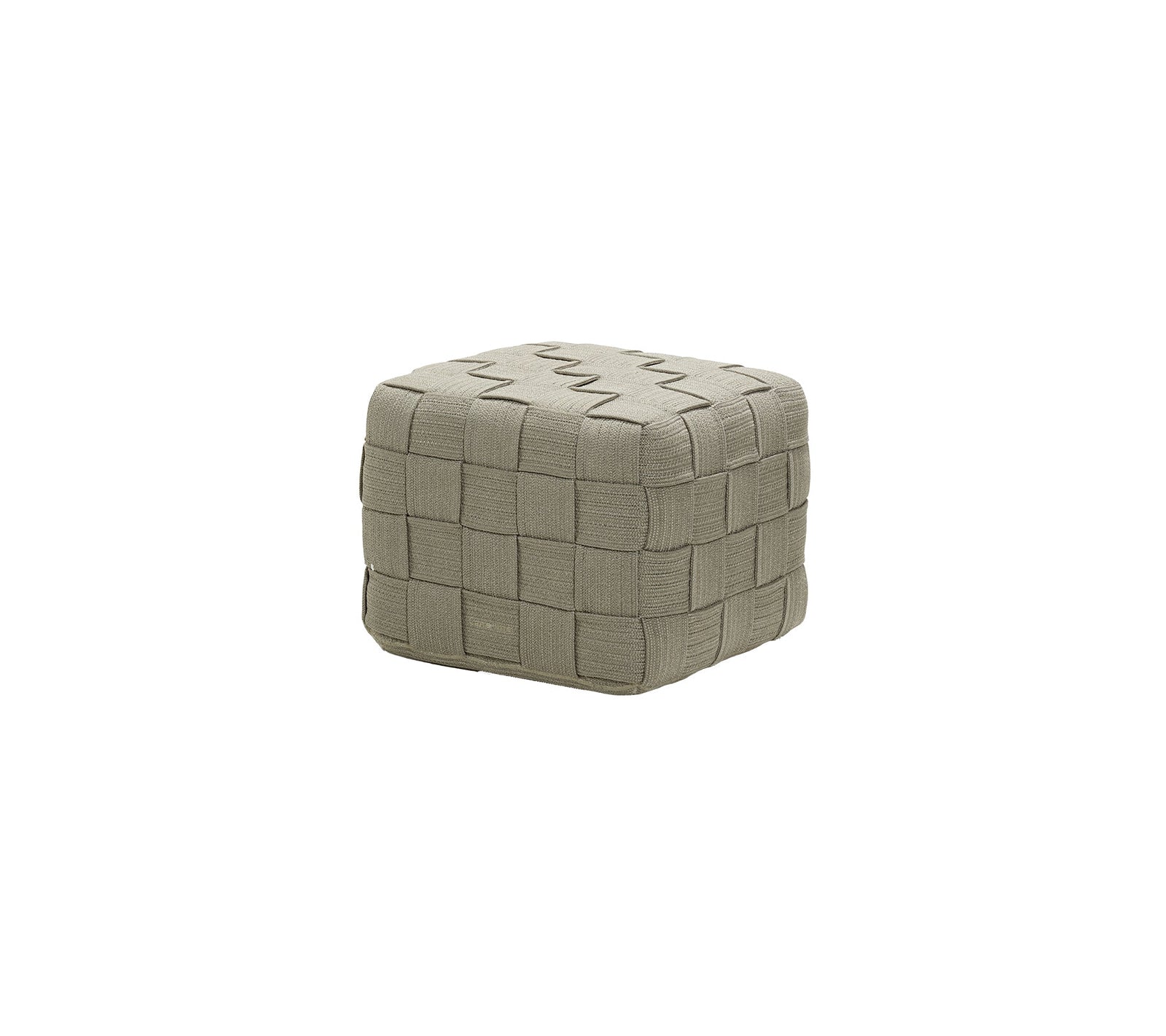 Produktbillede af CANE- LINE CUBE FODSKAMMEL TAUPE 48 i premium kvalitet