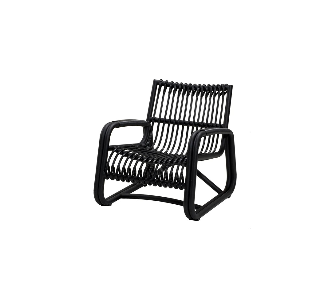 Produktbillede af CANE-LINE CURVE LOUNGESTOL LAVA GREY 77 i premium kvalitet