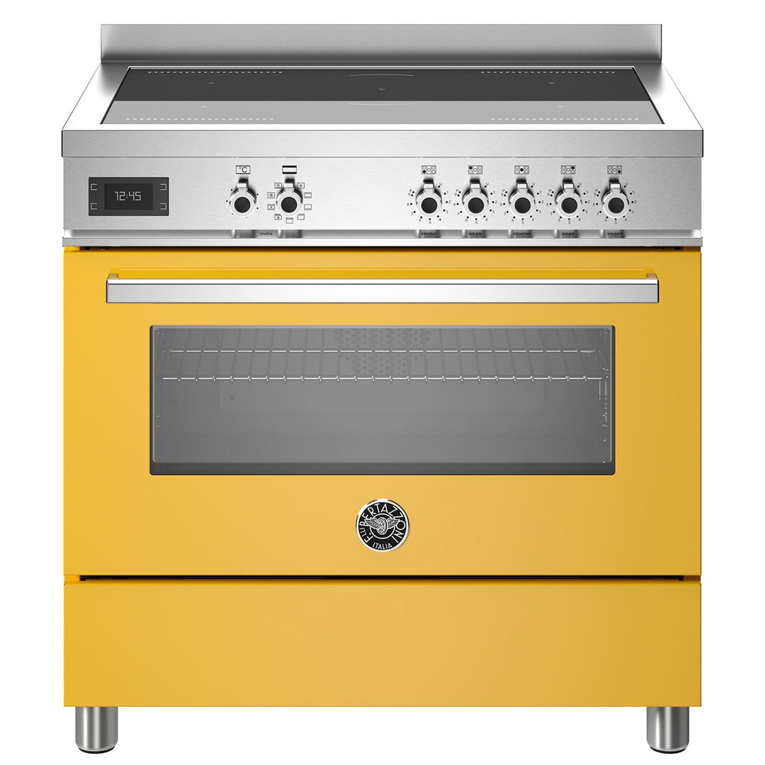 Bertazzoni Bertazzoni PRO95I1EGIT Professional induktionskomfur med ovn, 90 cm, gul – detaljebillede (Induktionskomfur)