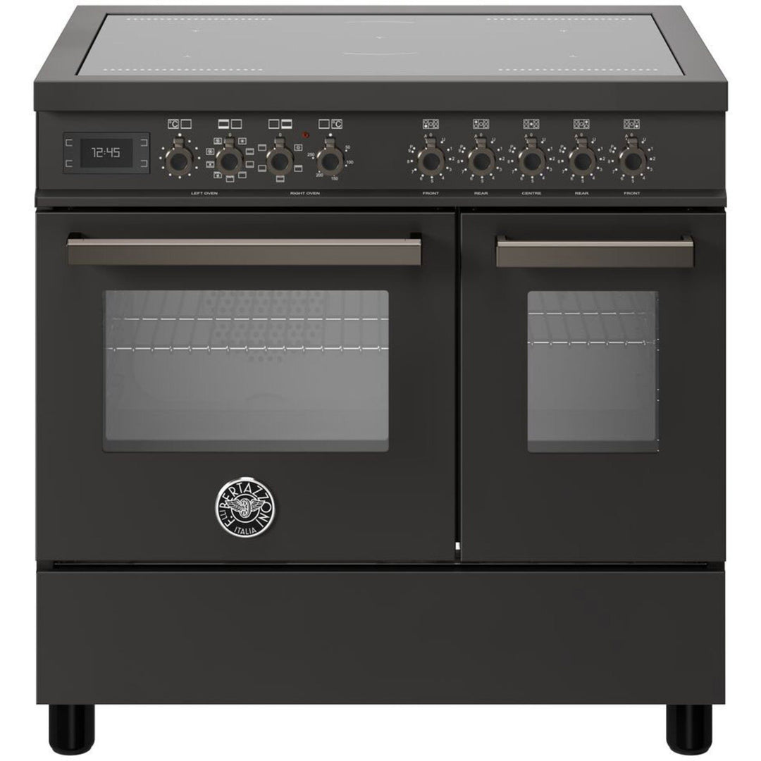 Bertazzoni Bertazzoni PRO95I2ECAT Professional induktionskomfur med dobbeltovn 90 cm, mat sort – produktbillede (Induktionskomfur)