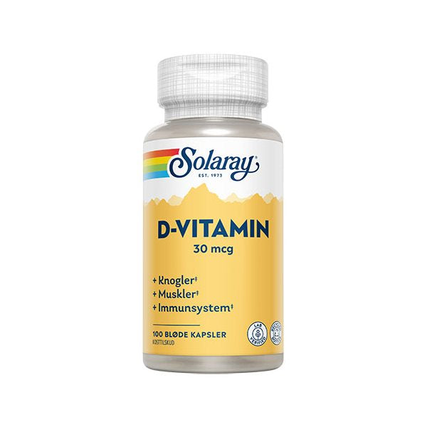 Produktbillede af Solaray D-Vitamin 30 mcg på tilbud