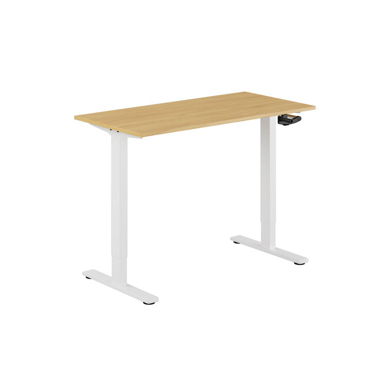 Produktbillede af ECO Hæve/Sænkebord manuelt 120x60cm Eg-hvid på tilbud
