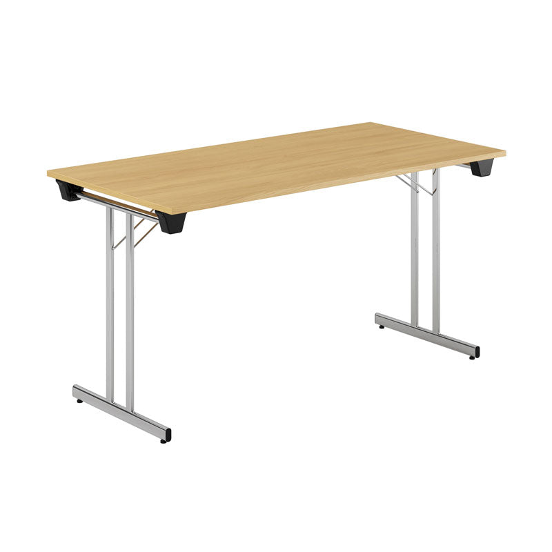 Produktbillede af Dinner Style 140x70cm Sammenklappeligt bord Eg-krom på tilbud