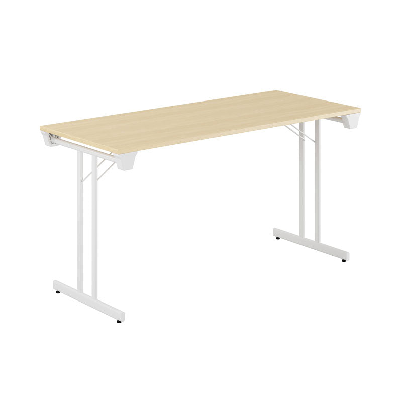 Produktbillede af Dinner Style 140x60cm Sammenklappeligt bord Birk-hvid på tilbud