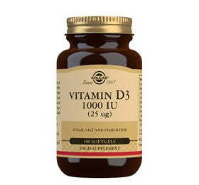 Produktbillede af Solgar D3-vitamin 25 mcg softgel 100 kap. på tilbud