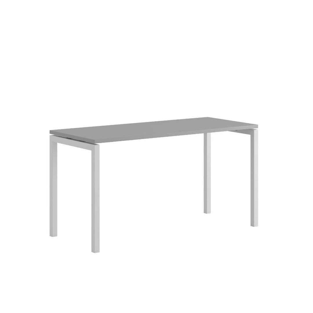 Produktbillede af Luna U Bord 140x60cm Grå-hvid på tilbud