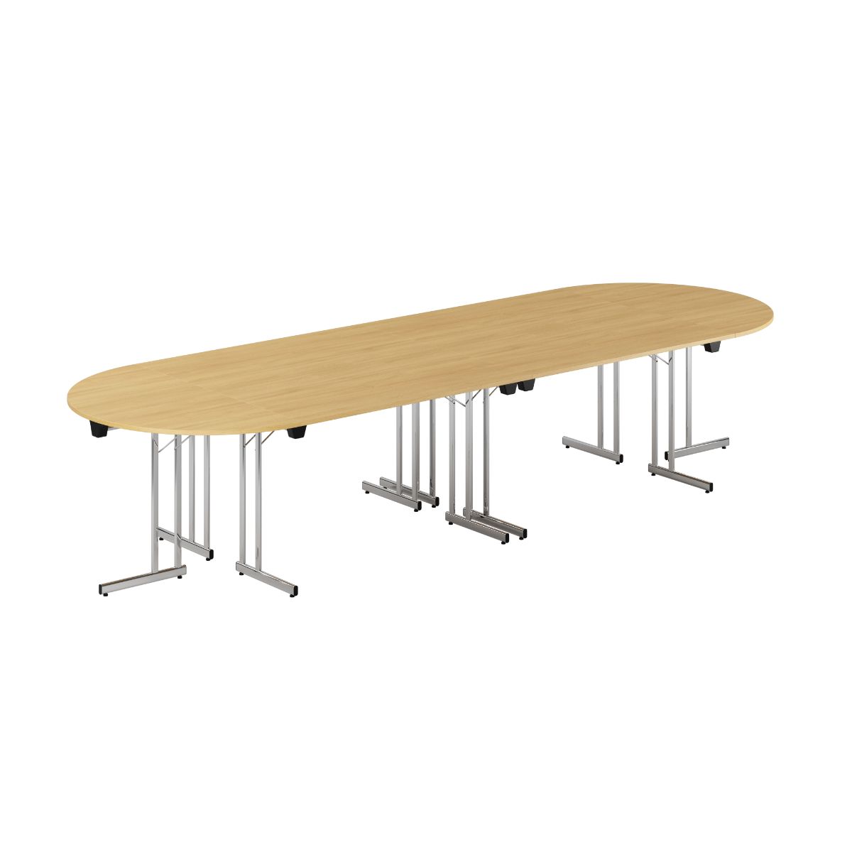 Produktbillede af Konferencebord 360x120cm Sammenklappeligt bord Eg-krom på tilbud
