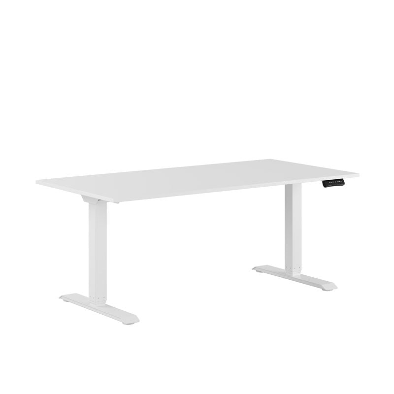 Produktbillede af Premium Hæve/Sænkebord m/2 motorer 160x80cm Hvid-hvid på tilbud