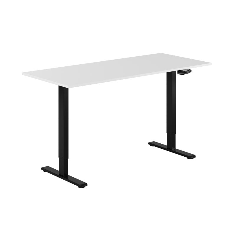 Produktbillede af ECO Hæve/Sænkebord manuelt 160x70cm Hvid-sort på tilbud