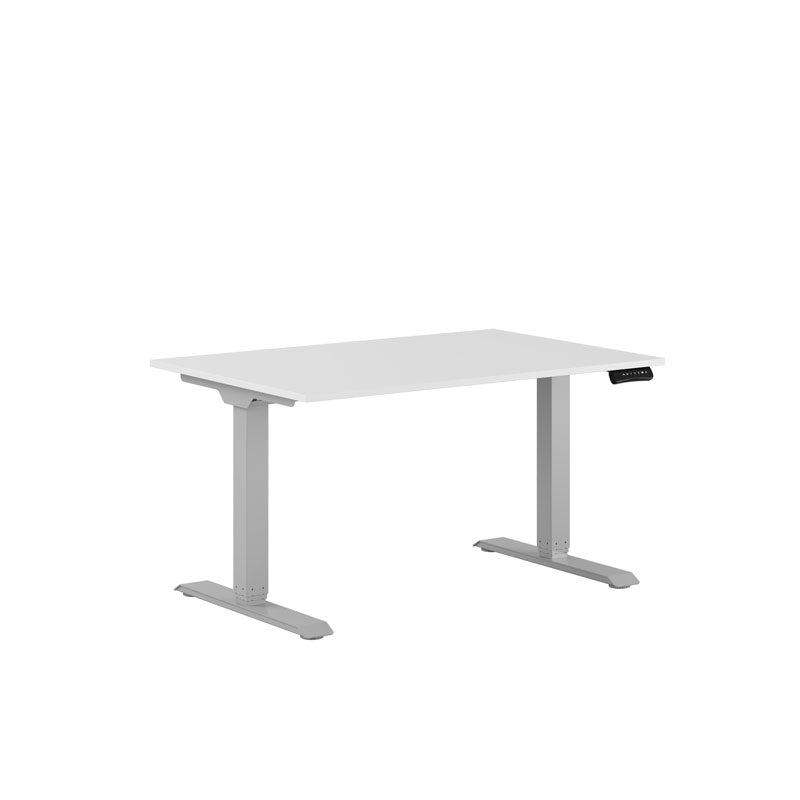 Produktbillede af Premium Hæve/Sænkebord m/2 motorer 120x80cm Hvid-grå på tilbud