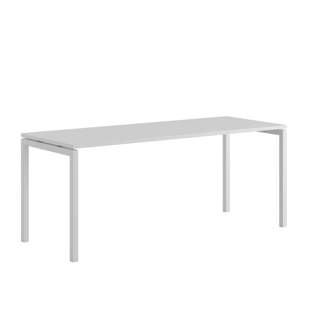 Produktbillede af Luna U Bord 180x70cm Hvid-hvid på tilbud