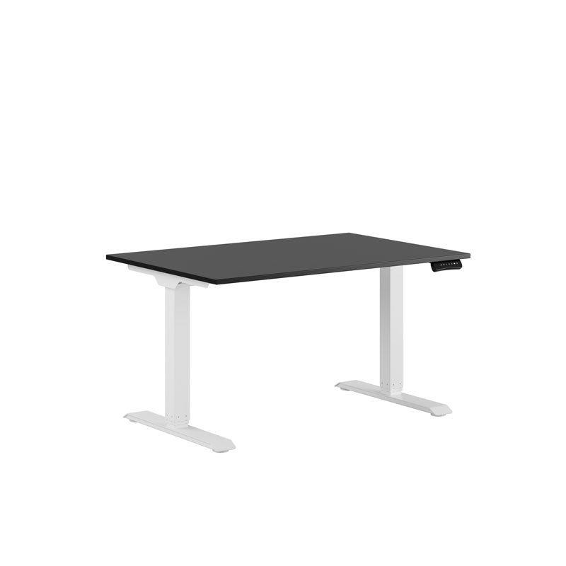 Produktbillede af Premium Hæve/Sænkebord m/2 motorer 120x80cm Sort-hvid på tilbud