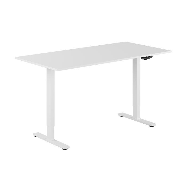 Produktbillede af ECO Hæve/Sænkebord manuelt 160x80cm Hvid-hvid på tilbud