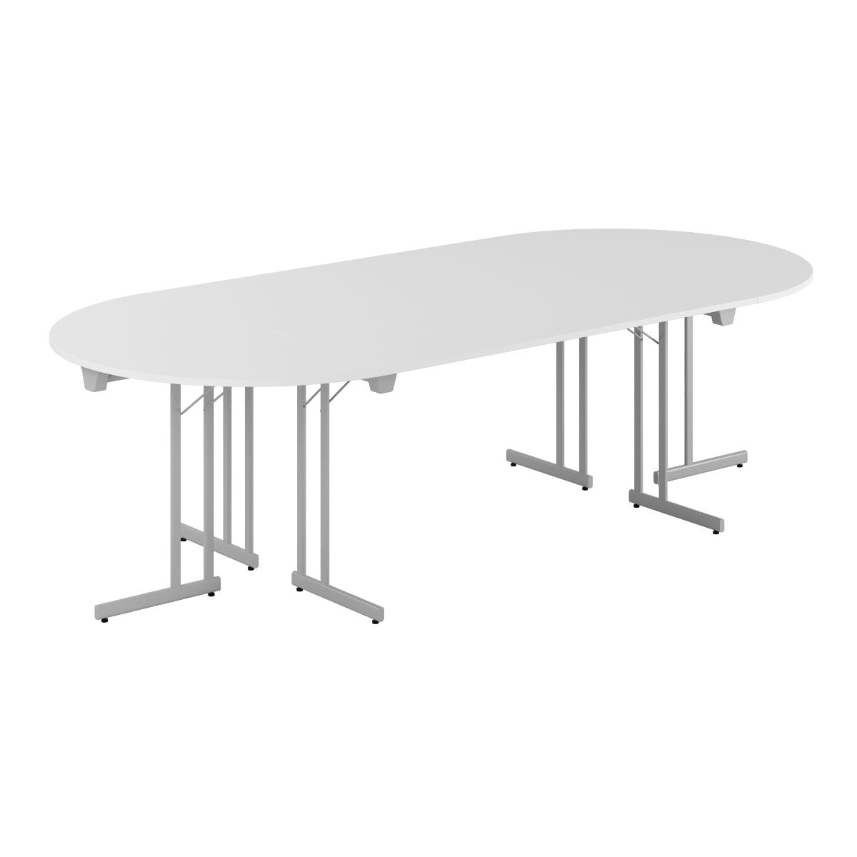 Produktbillede af Konferencebord 260x120cm Sammenklappeligt bord Hvid-grå på tilbud