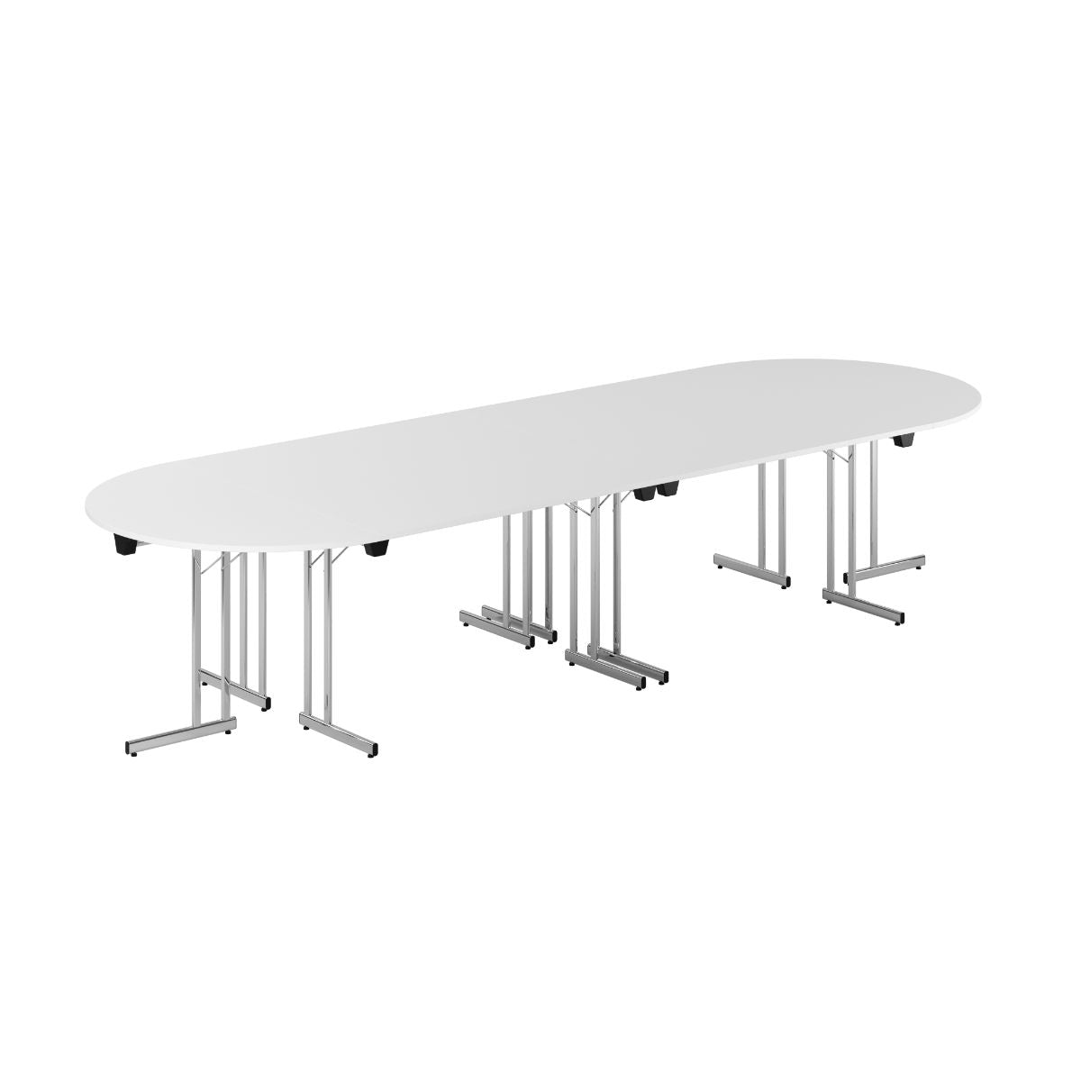 Produktbillede af Konferencebord 360x120cm Sammenklappeligt bord Hvid-krom på tilbud