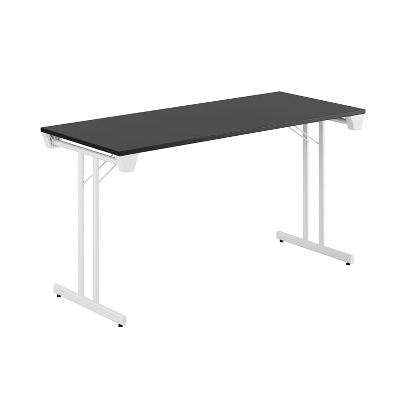 Produktbillede af Dinner Style 140x60cm Sammenklappeligt bord Sort-hvid på tilbud