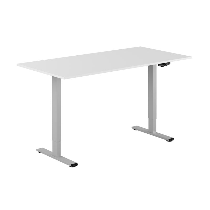 Produktbillede af ECO Hæve/Sænkebord manuelt 160x80cm Hvid-grå på tilbud