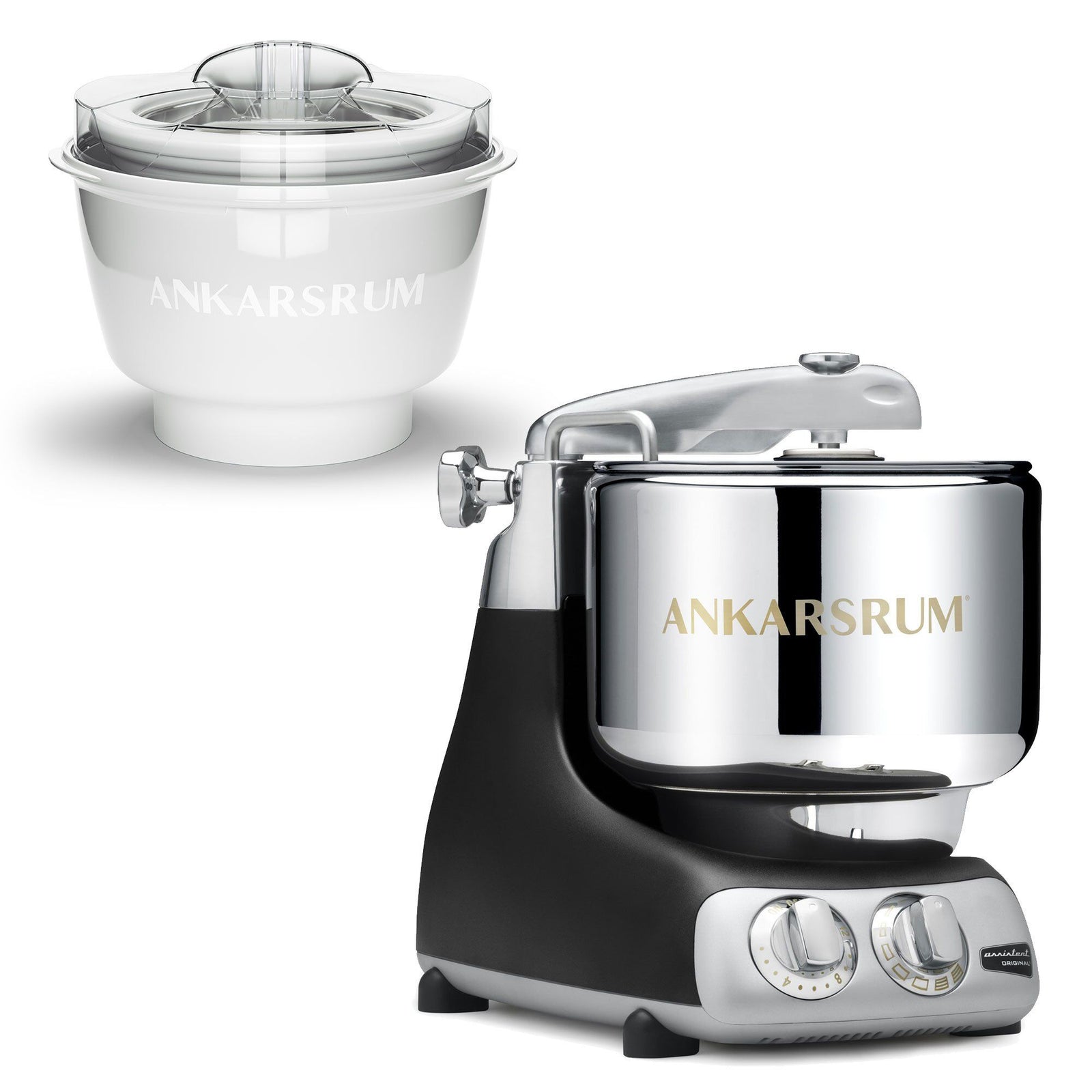 Ankarsrum Ankarsrum AKM 6230 røremaskine med ismaskine, sort ❤ produktfoto (Ismaskiner)