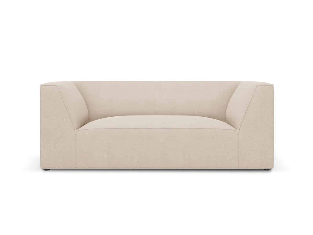 MICADONI Ruby sofa 2 sæder beige stof og sort plast