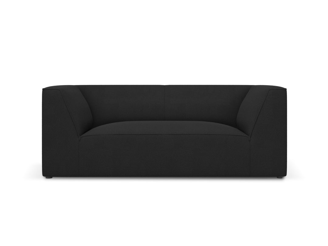 MICADONI Ruby sofa 2 sæder sort stof og sort plast
