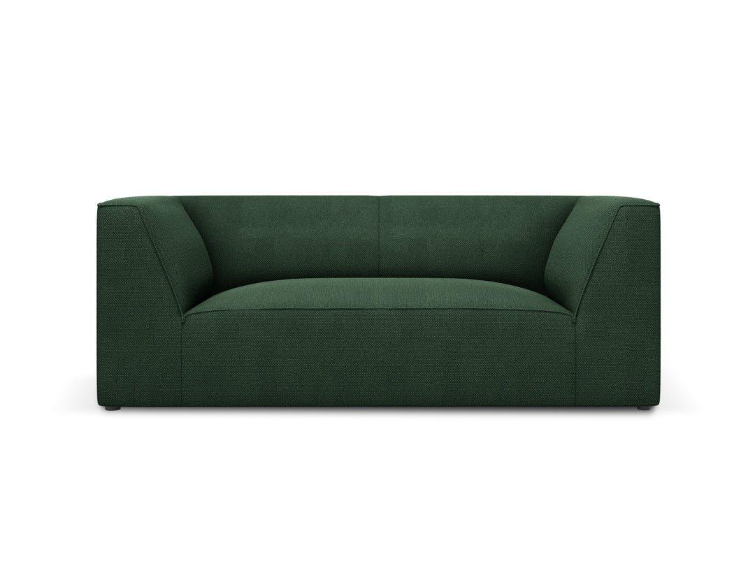 MICADONI Ruby sofa 2 sæder grøn stof og sort plast