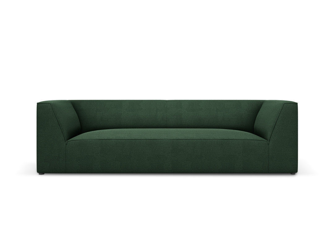 MICADONI Ruby sofa 3 sæder grøn stof og sort plast
