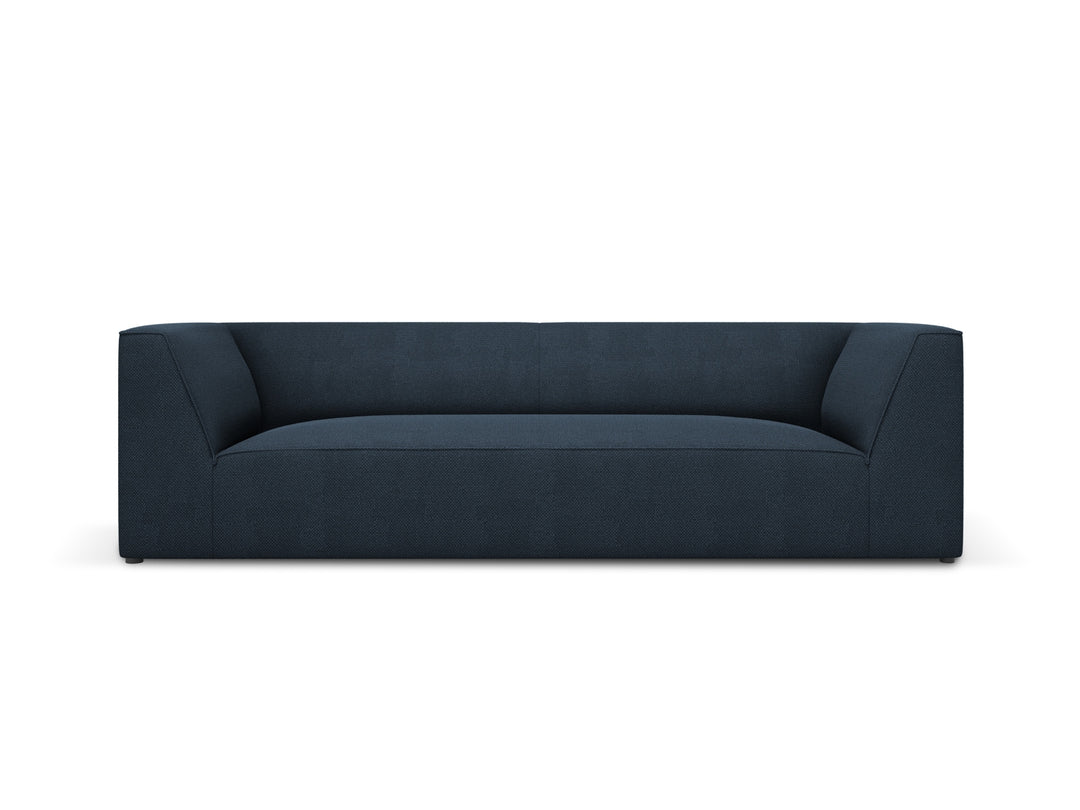 MICADONI Ruby sofa 3 sæder blå stof og sort plast