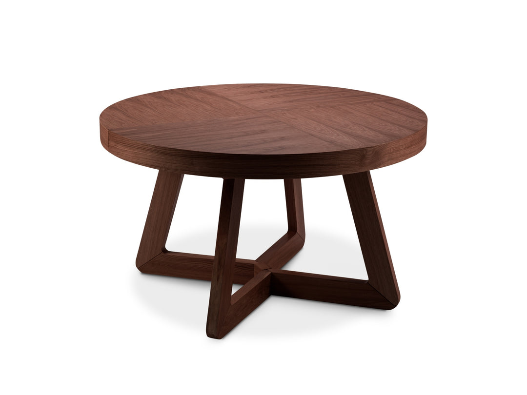 MICADONI Dustin spisebord m. 2 tillægsplader brun egefinér og træ 130/230x130x76