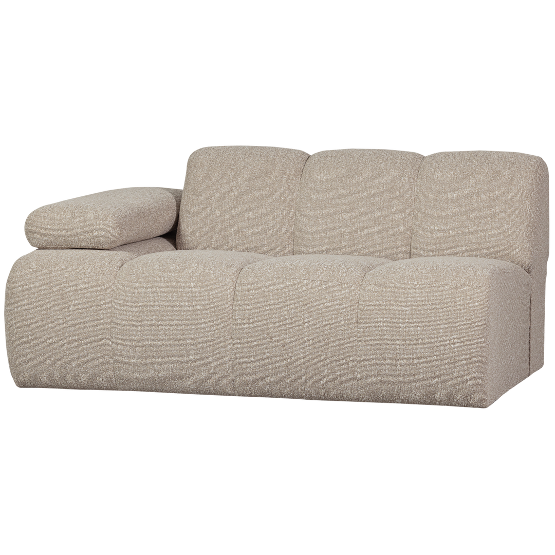 WOOOD Mojo 1,5 pers.modul sofa venstre m. armlæn beige meleret boucle stof